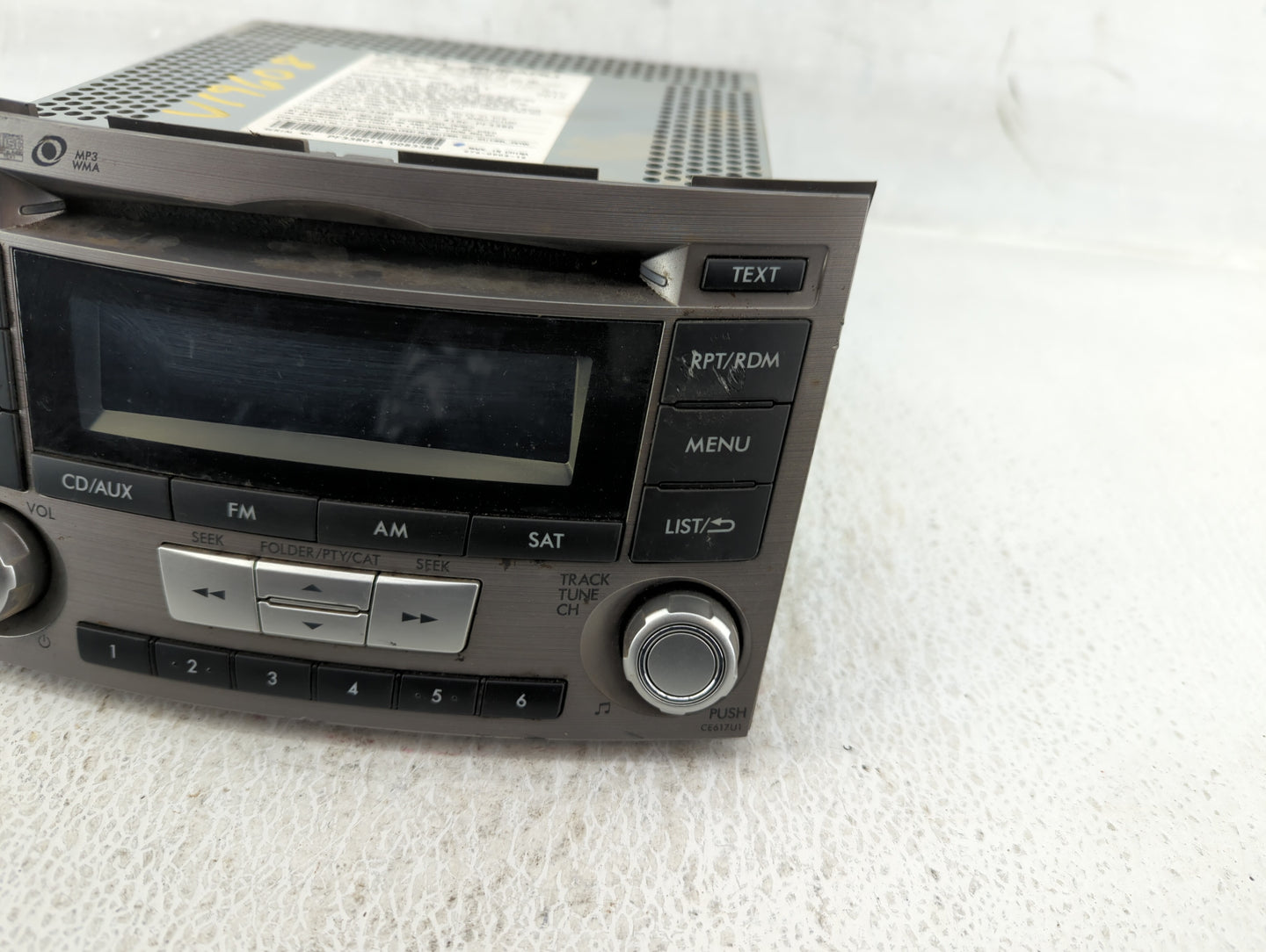 2012-2014 Subaru Legacy Am Fm Cd Player Radio Receiver - Oemusedautoparts1.com