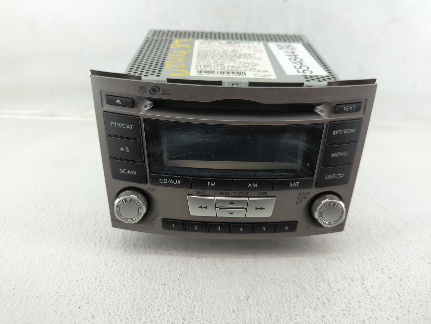 2012-2014 Subaru Legacy Am Fm Cd Player Radio Receiver - Oemusedautoparts1.com
