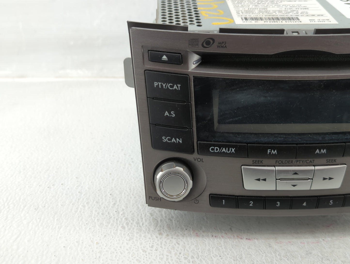 2012-2014 Subaru Legacy Am Fm Cd Player Radio Receiver - Oemusedautoparts1.com