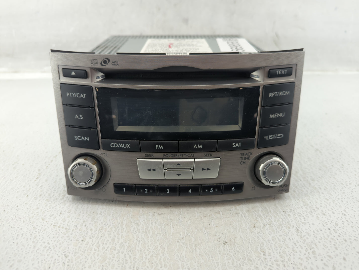 2012-2014 Subaru Legacy Radio AM FM Cd Player Receiver Replacement P/N:86201AJ61A Fits Fits 2012 2013 2014 OEM Used Auto Par