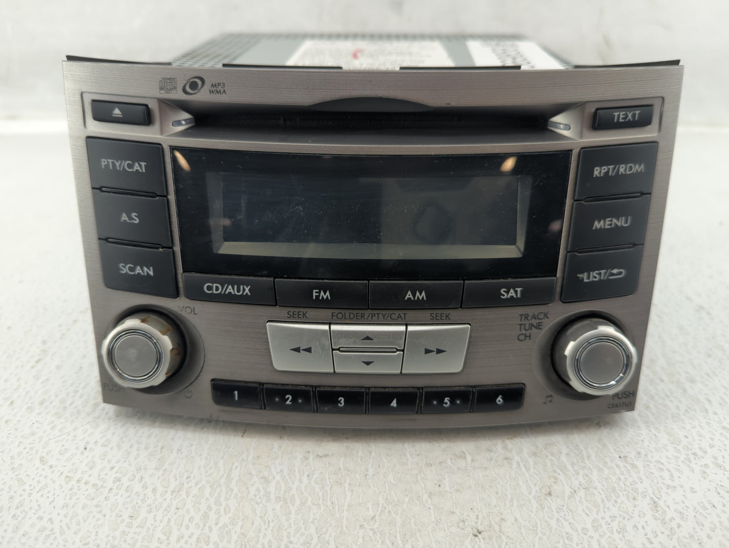 2012-2014 Subaru Legacy Radio AM FM Cd Player Receiver Replacement P/N:86201AJ61A Fits Fits 2012 2013 2014 OEM Used Auto Par