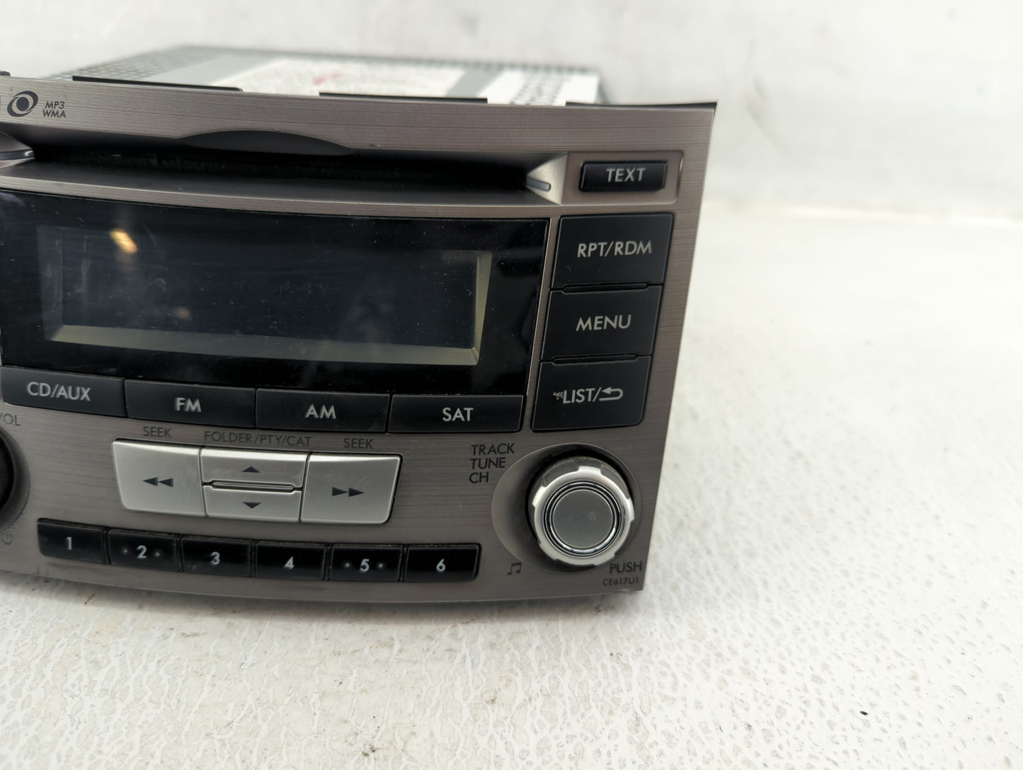 2012-2014 Subaru Legacy Radio AM FM Cd Player Receiver Replacement P/N:86201AJ61A Fits Fits 2012 2013 2014 OEM Used Auto Par