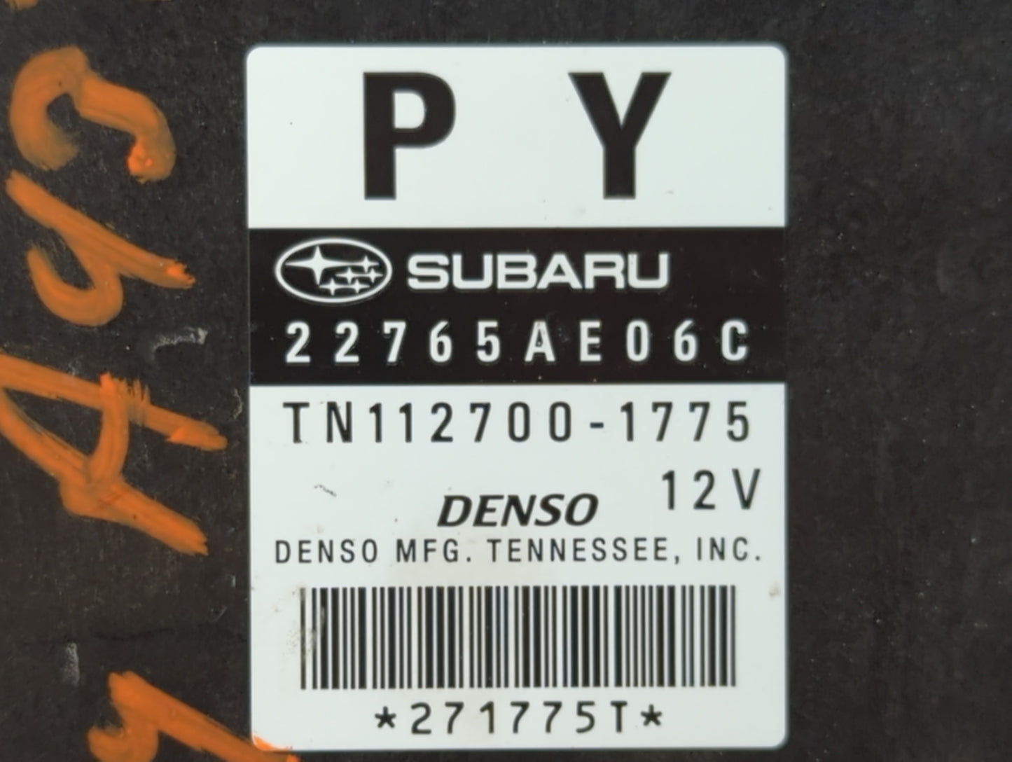 2013-2014 Subaru Legacy PCM Engine Control Computer ECU ECM PCU OEM P/N:22765AE06C Fits Fits 2013 2014 OEM Used Auto Parts -
