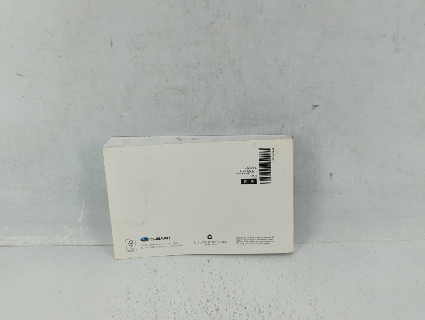 2013 Subaru Legacy Owners Manual Book Guide OEM Used Auto Parts - Oemusedautoparts1.com