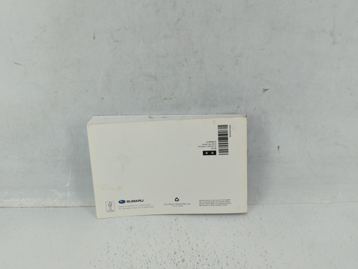 2013 Subaru Legacy Owners Manual Book Guide OEM Used Auto Parts - Oemusedautoparts1.com