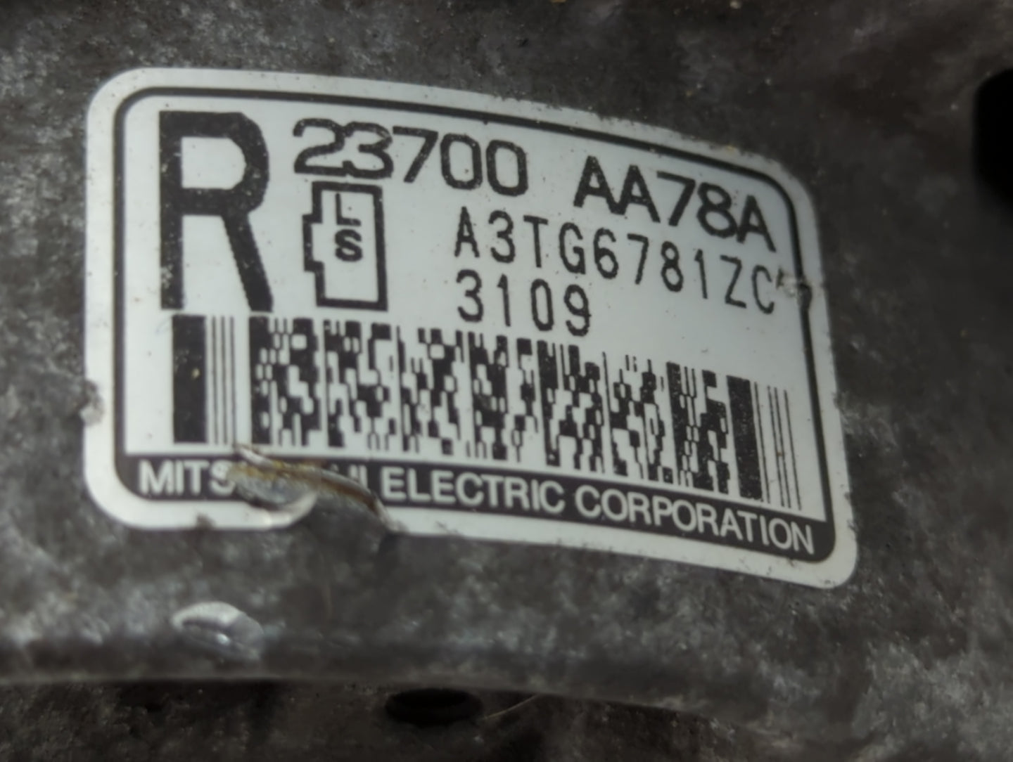 2013-2014 Subaru Legacy Alternator Replacement Generator Charging Assembly Engine OEM P/N:23700 AA78A Fits Fits 2013 2014 OE