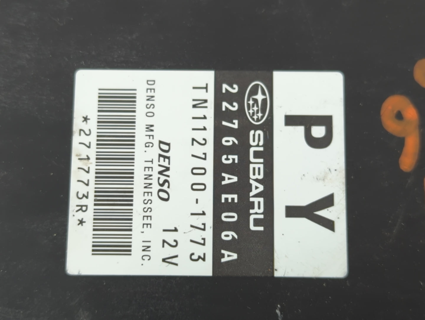 2013-2014 Subaru Legacy PCM Engine Control Computer ECU ECM PCU OEM P/N:22765AE06C Fits Fits 2013 2014 OEM Used Auto Parts -