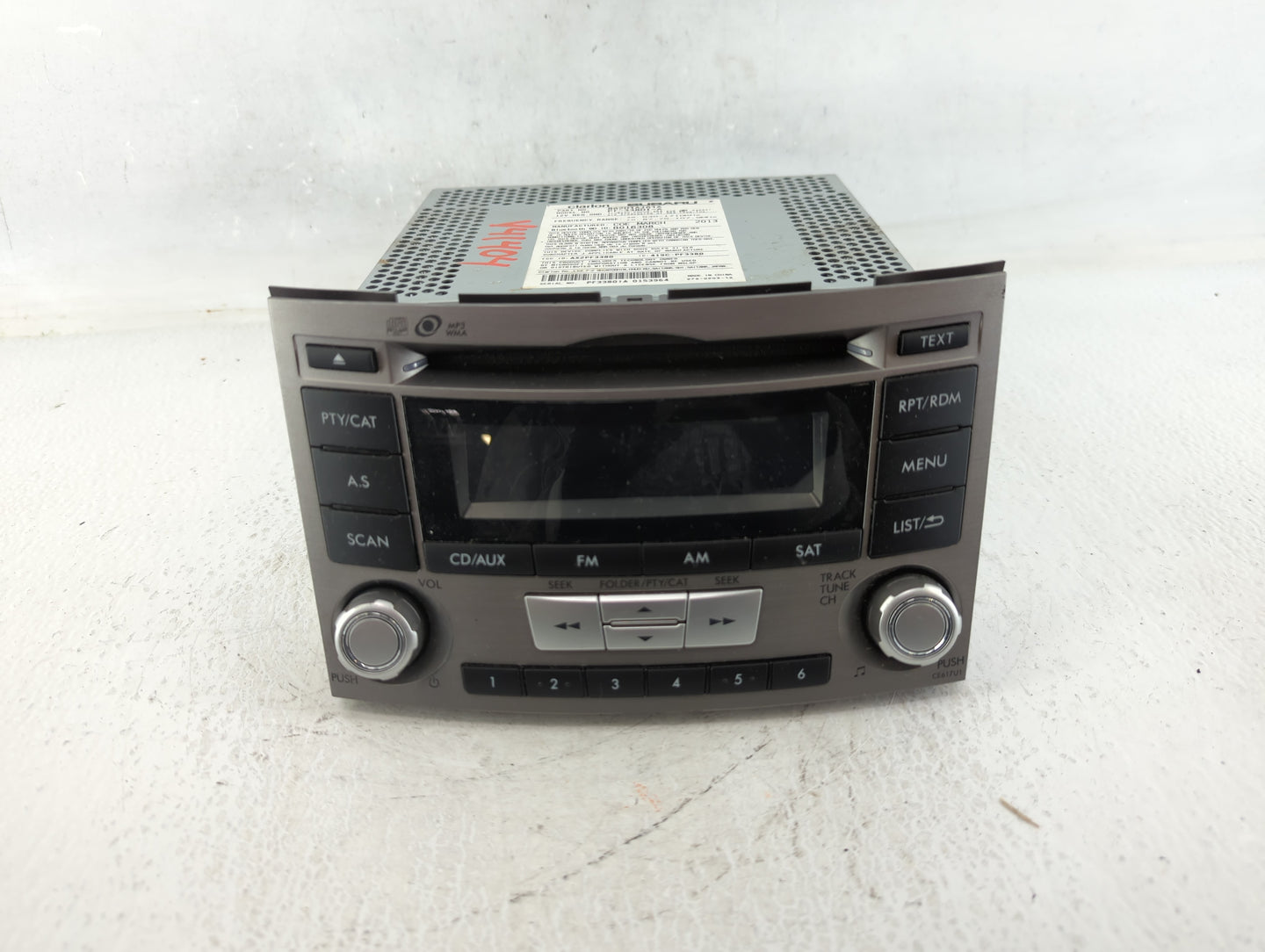 2012-2014 Subaru Legacy Radio AM FM Cd Player Receiver Replacement P/N:86201AJ61A Fits Fits 2012 2013 2014 OEM Used Auto Par