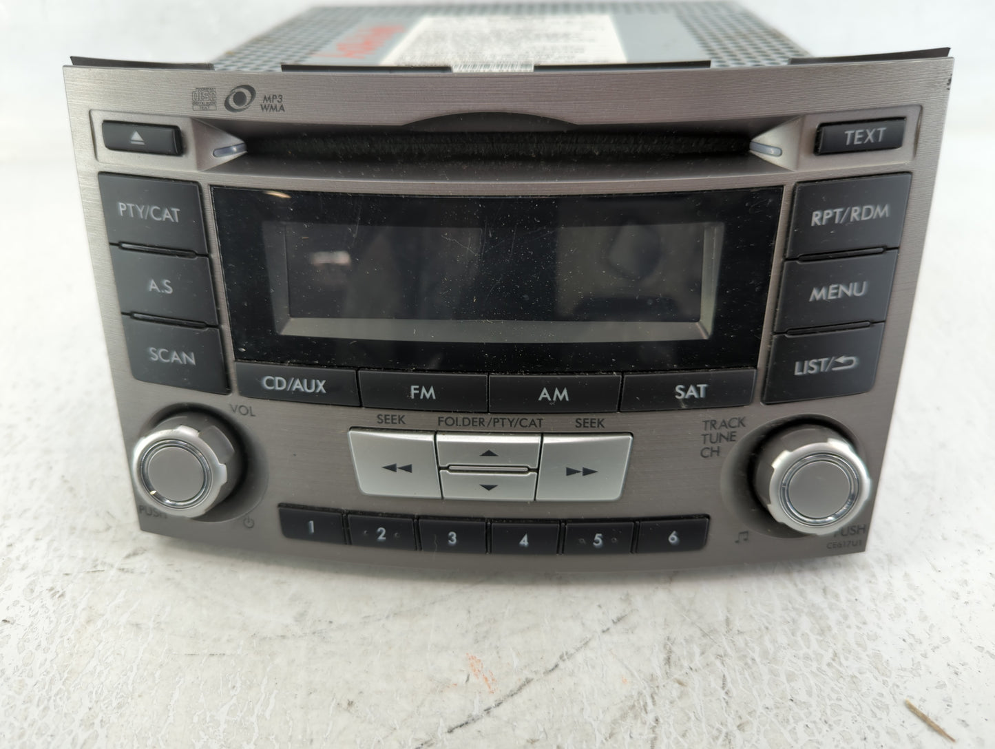 2012-2014 Subaru Legacy Radio AM FM Cd Player Receiver Replacement P/N:86201AJ61A Fits Fits 2012 2013 2014 OEM Used Auto Par