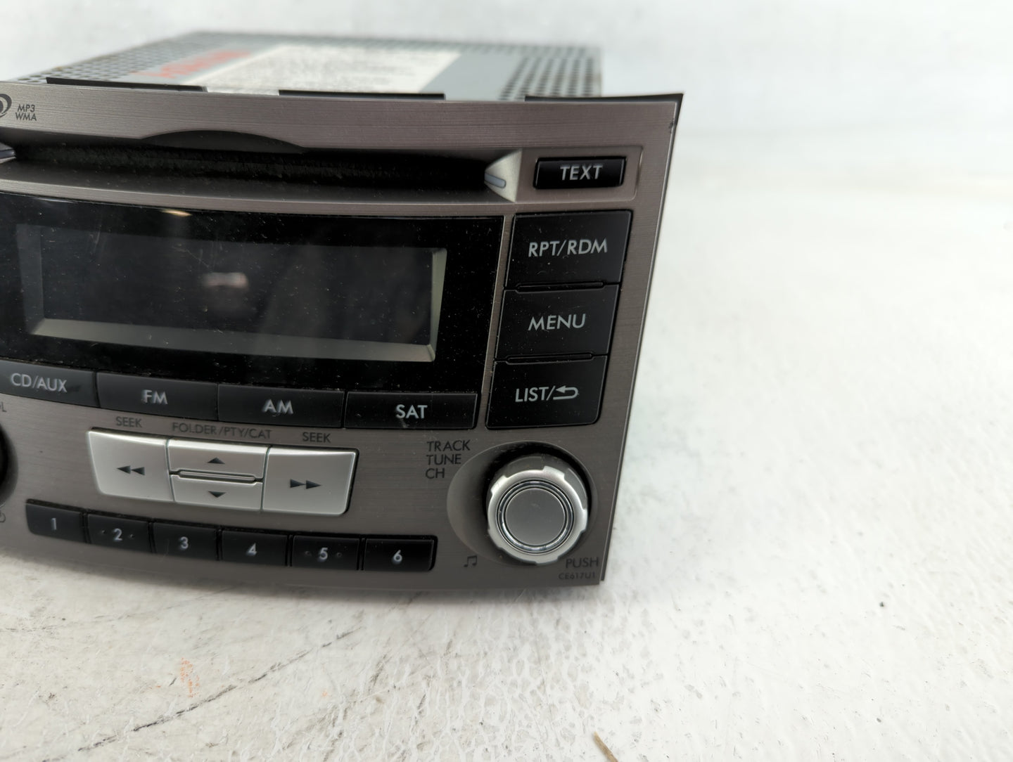 2012-2014 Subaru Legacy Radio AM FM Cd Player Receiver Replacement P/N:86201AJ61A Fits Fits 2012 2013 2014 OEM Used Auto Par