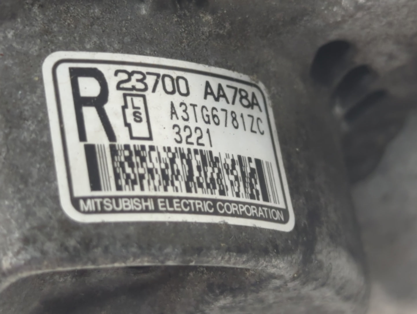 2013-2014 Subaru Legacy Alternator Replacement Generator Charging Assembly Engine OEM P/N:A3TG6781ZC 23700 AA87A Fits OEM Us