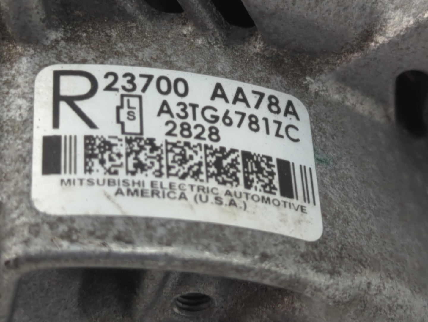 2013-2014 Subaru Legacy Alternator Replacement Generator Charging Assembly Engine OEM P/N:A3TG6781ZC 23700 AA78A Fits OEM Us