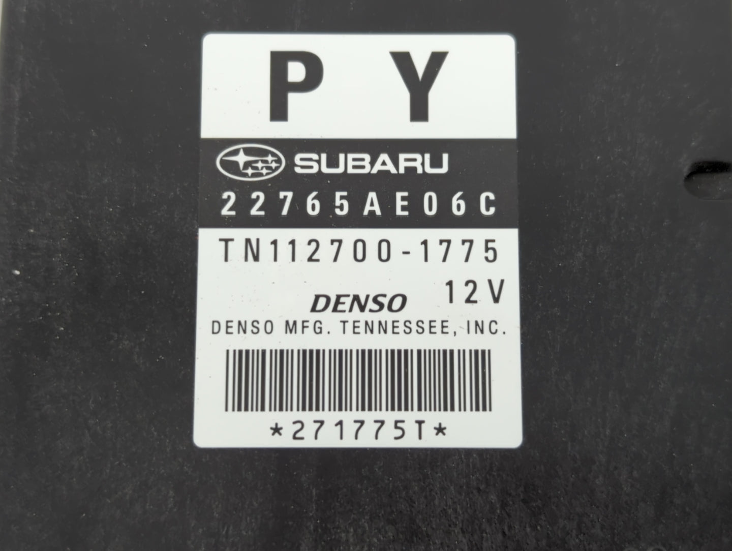 2013-2014 Subaru Legacy PCM Engine Control Computer ECU ECM PCU OEM P/N:TN112700-1775 22765AE06C Fits Fits 2013 2014 OEM Use