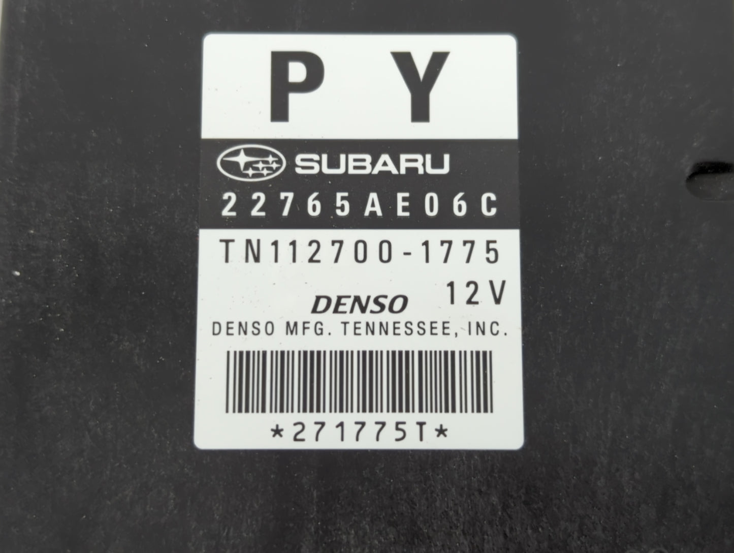 2013-2014 Subaru Legacy PCM Engine Control Computer ECU ECM PCU OEM P/N:TN112700-1775 22765AE06C Fits Fits 2013 2014 OEM Use