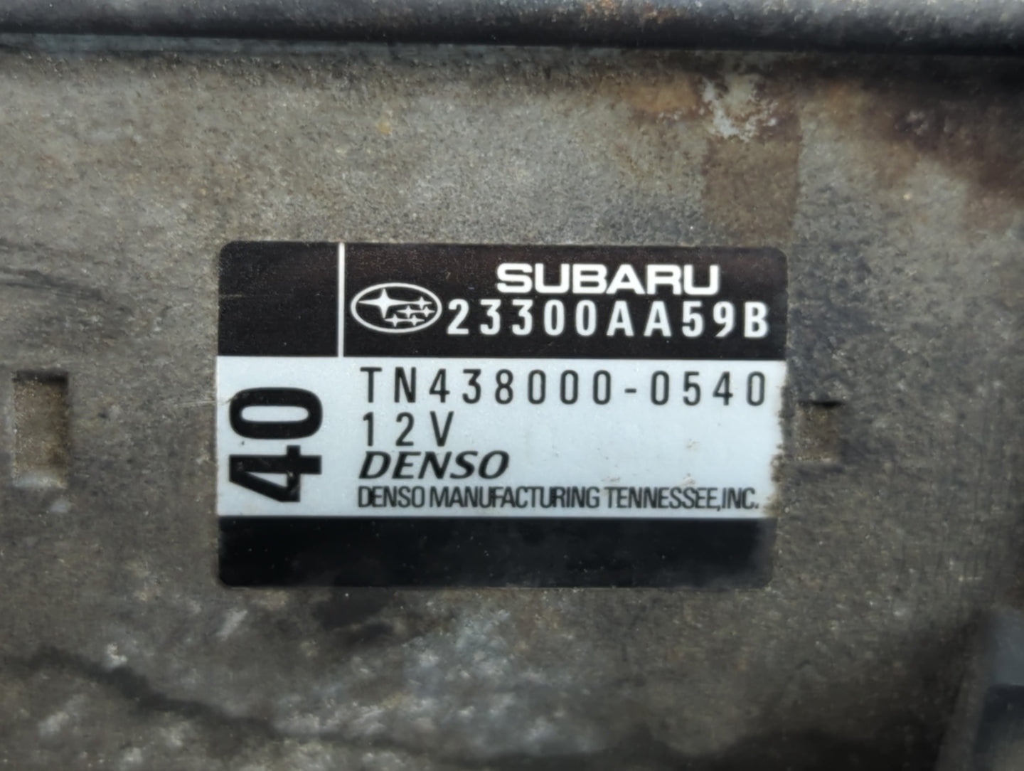 2008-2015 Subaru Legacy Car Starter Motor Solenoid OEM P/N:438000-0540 23300AA59B Fits OEM Used Auto Parts - Oemusedautopart