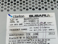 2012-2014 Subaru Legacy Radio AM FM Cd Player Receiver Replacement P/N:86201AJ61A Fits Fits 2012 2013 2014 OEM Used Auto Par