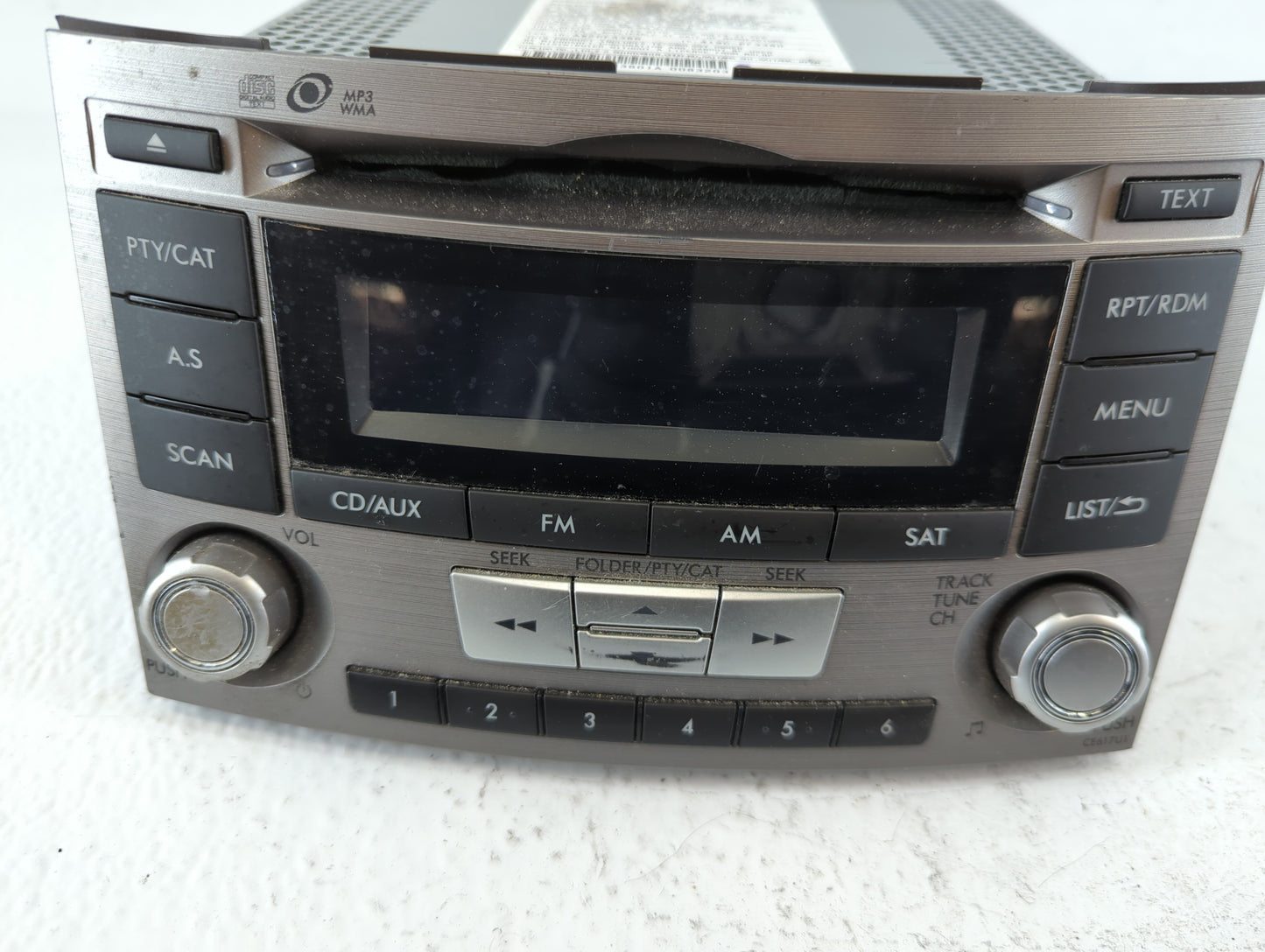 2012-2014 Subaru Legacy Radio AM FM Cd Player Receiver Replacement P/N:86201AJ61A Fits Fits 2012 2013 2014 OEM Used Auto Par