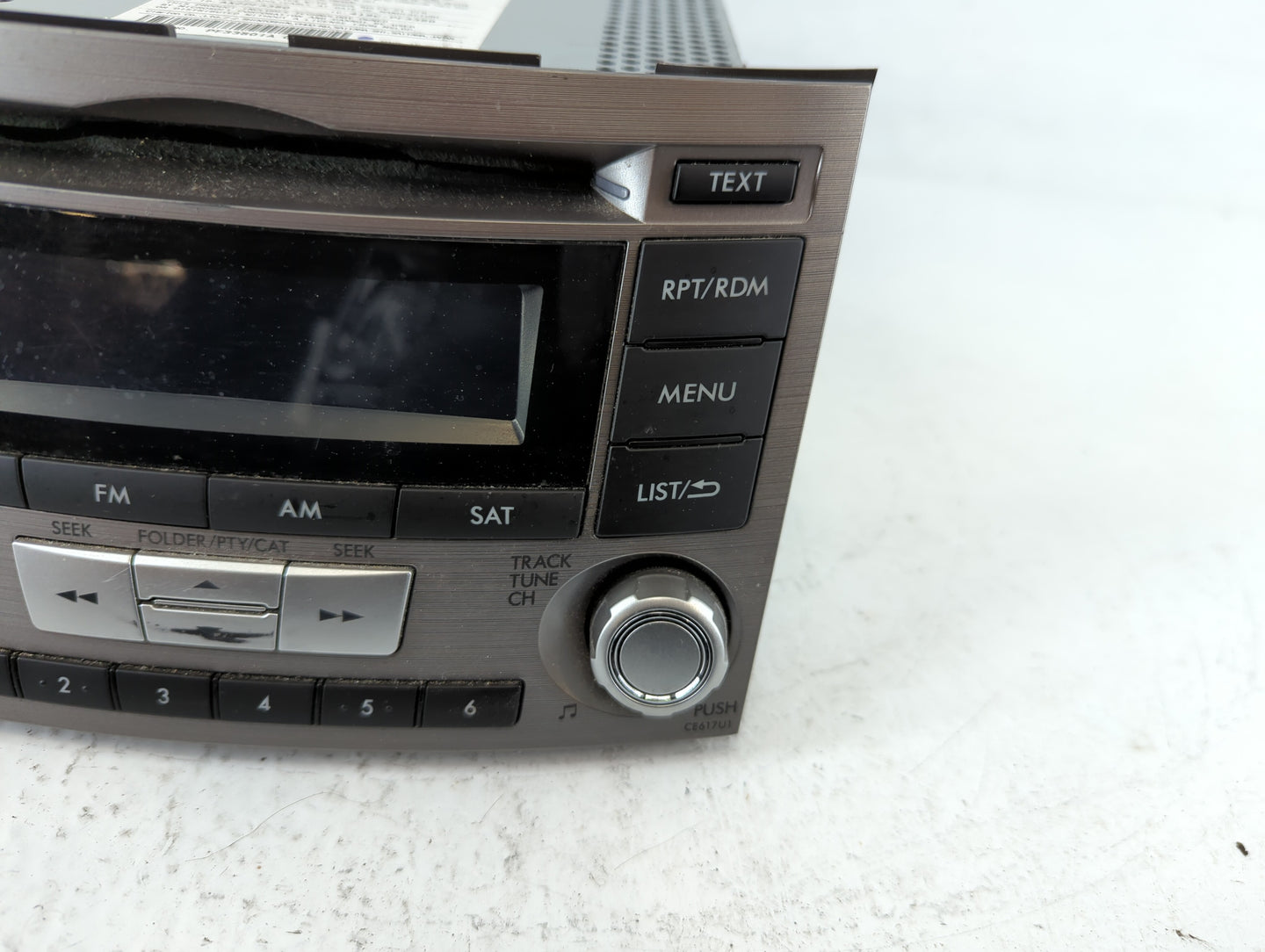 2012-2014 Subaru Legacy Radio AM FM Cd Player Receiver Replacement P/N:86201AJ61A Fits Fits 2012 2013 2014 OEM Used Auto Par