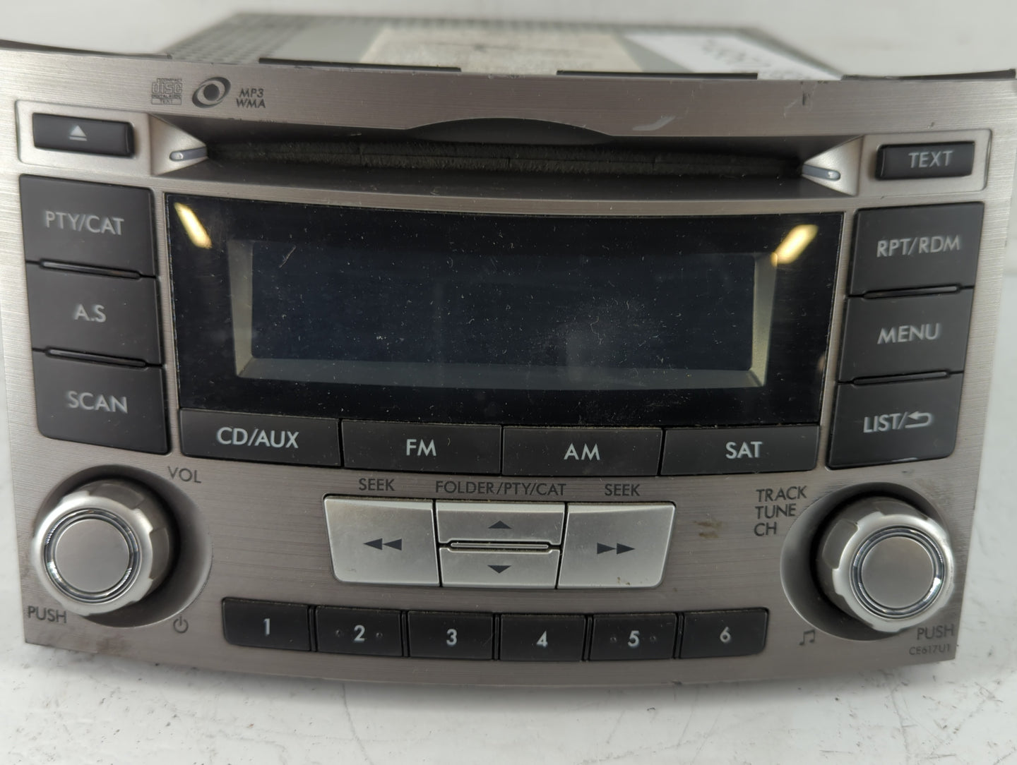 2012-2014 Subaru Legacy Radio AM FM Cd Player Receiver Replacement P/N:86201AJ61A Fits Fits 2012 2013 2014 OEM Used Auto Par