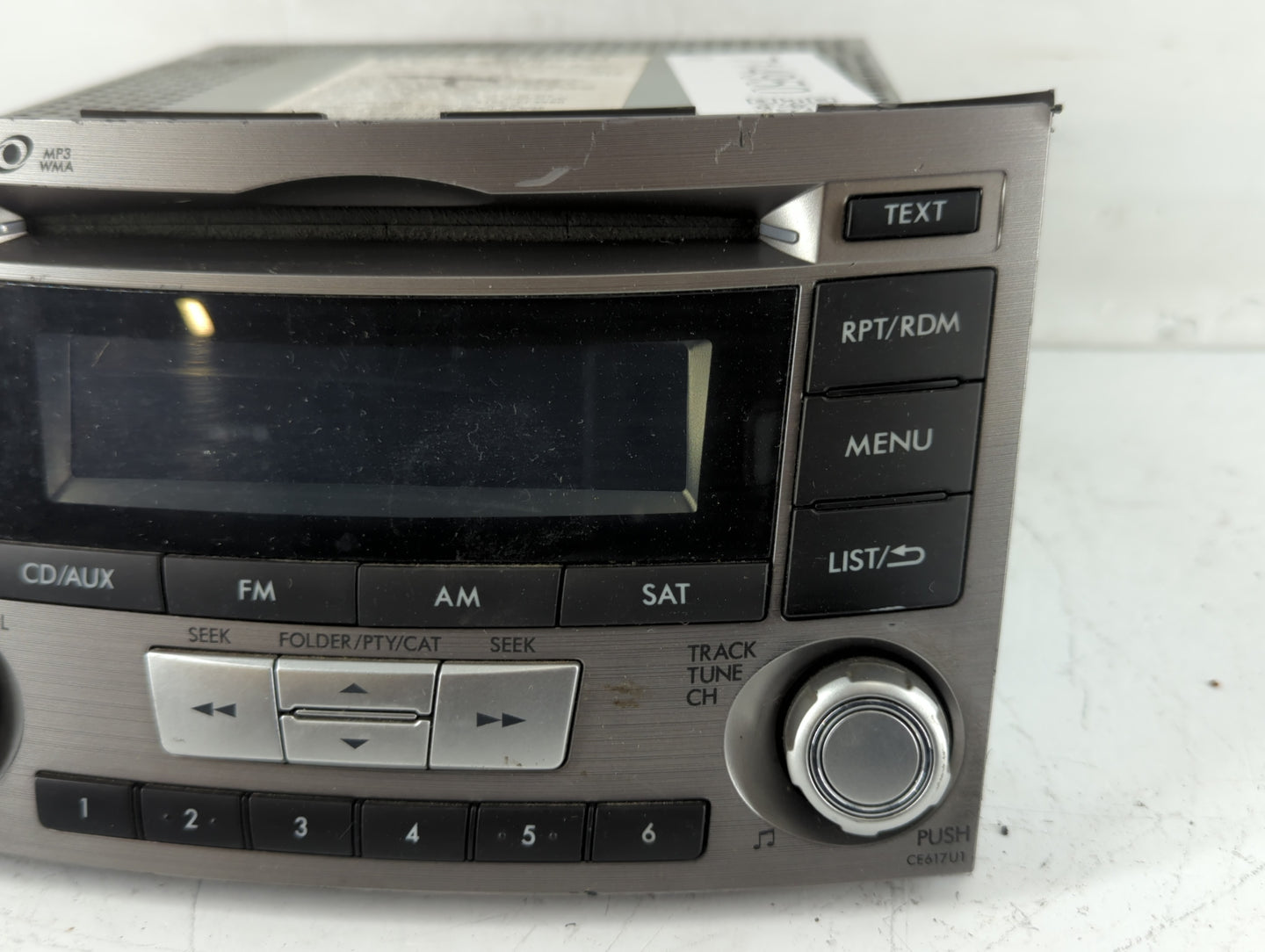 2012-2014 Subaru Legacy Radio AM FM Cd Player Receiver Replacement P/N:86201AJ61A Fits Fits 2012 2013 2014 OEM Used Auto Par
