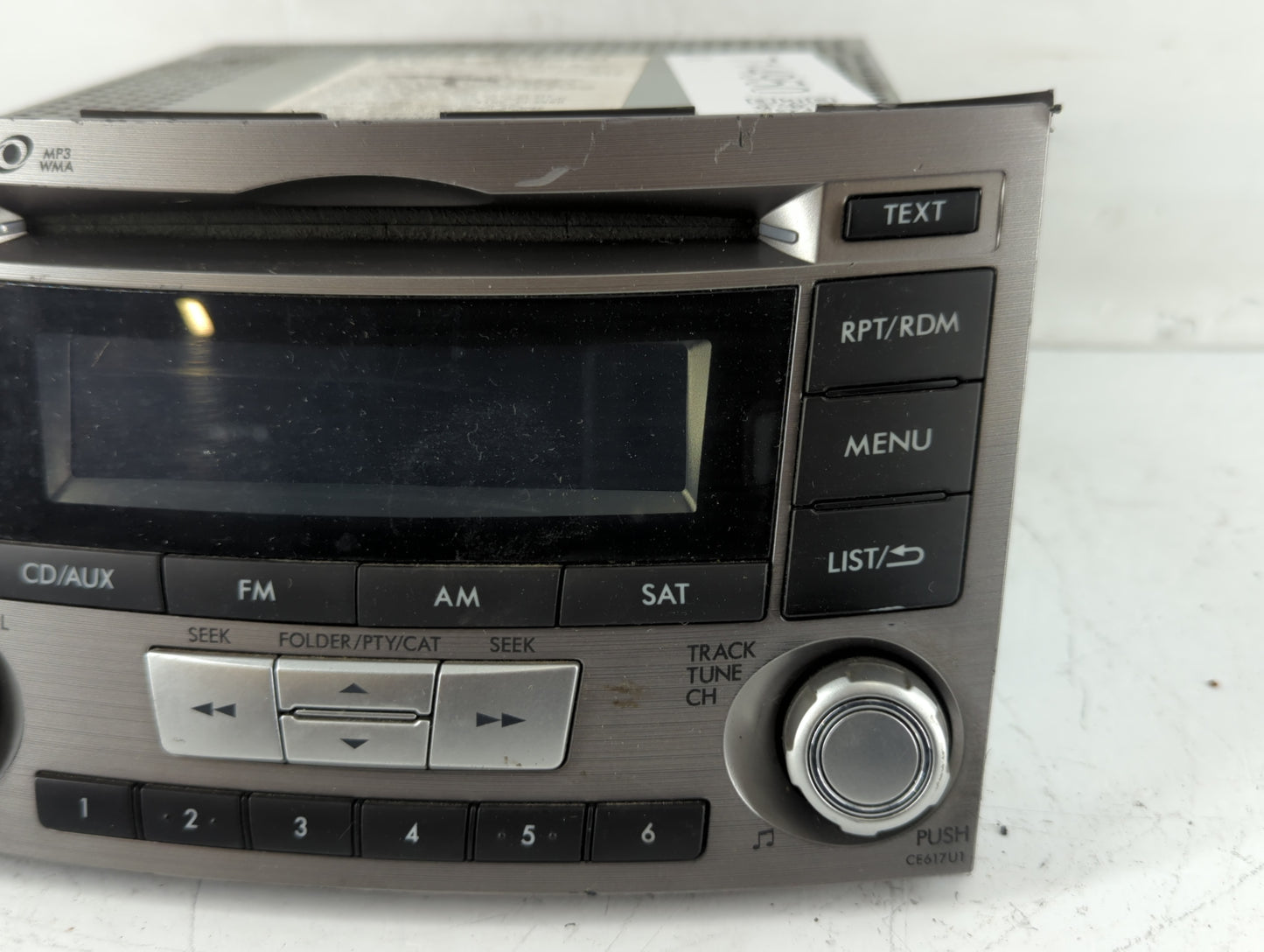2012-2014 Subaru Legacy Radio AM FM Cd Player Receiver Replacement P/N:86201AJ61A Fits Fits 2012 2013 2014 OEM Used Auto Par