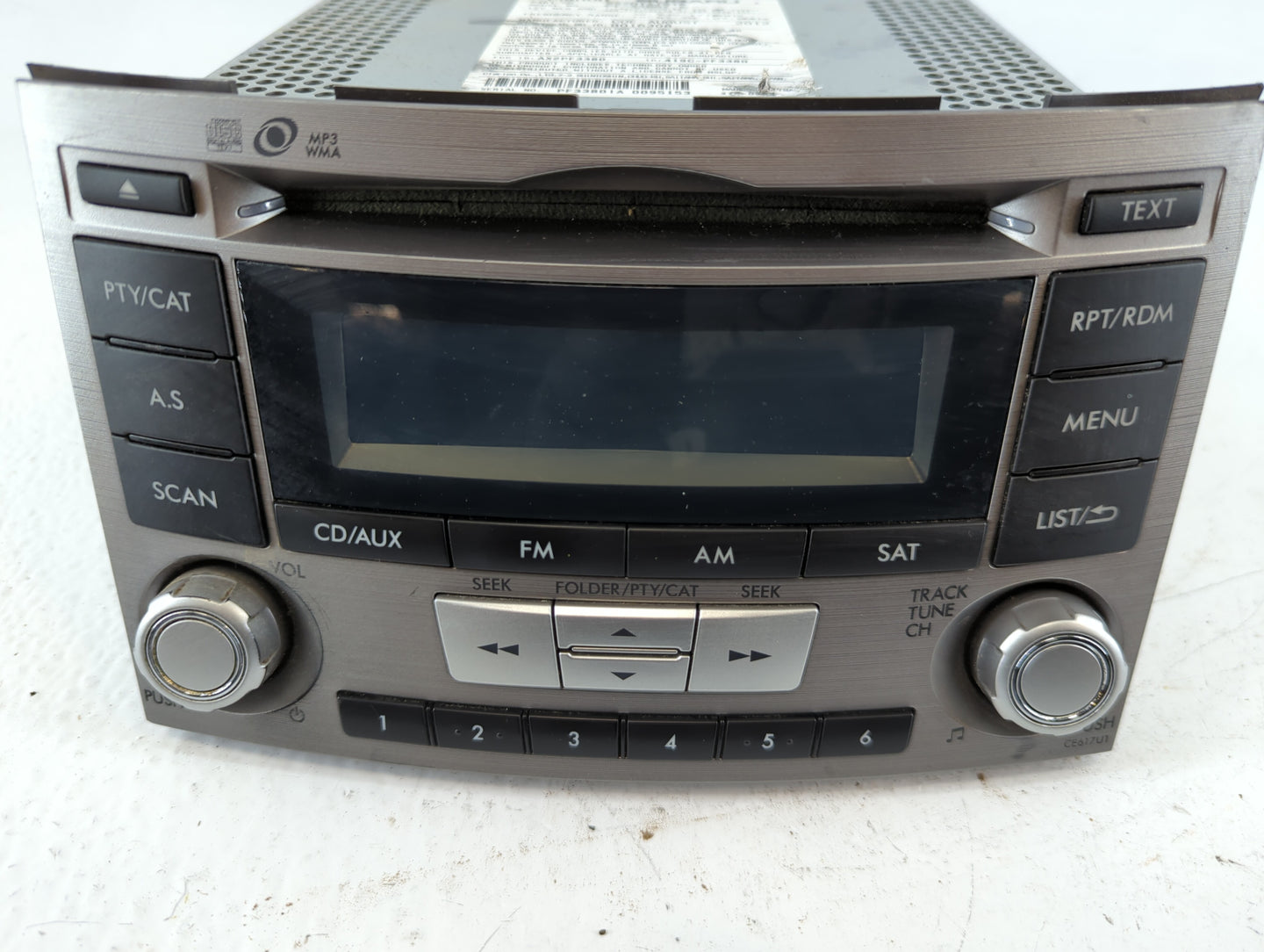 2012-2014 Subaru Legacy Radio AM FM Cd Player Receiver Replacement P/N:86201AJ61A Fits Fits 2012 2013 2014 OEM Used Auto Par