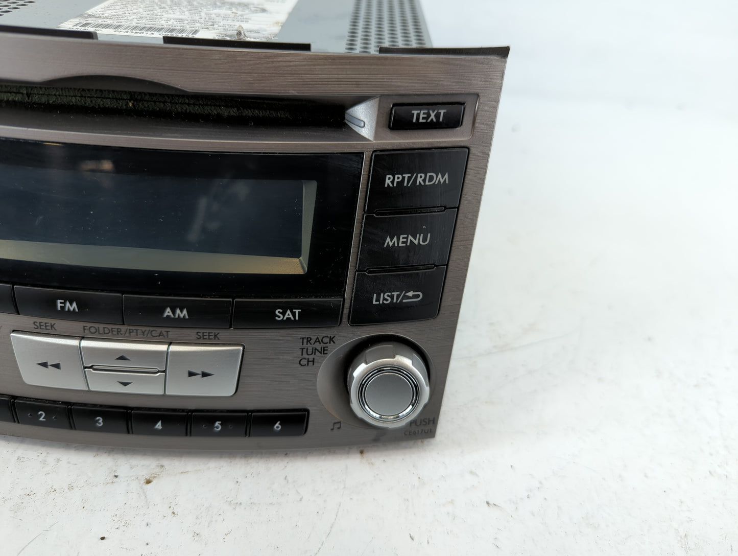 2012-2014 Subaru Legacy Radio AM FM Cd Player Receiver Replacement P/N:86201AJ61A Fits Fits 2012 2013 2014 OEM Used Auto Par
