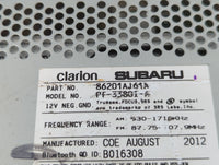2012-2014 Subaru Legacy Radio AM FM Cd Player Receiver Replacement P/N:86201AJ61A Fits Fits 2012 2013 2014 OEM Used Auto Par