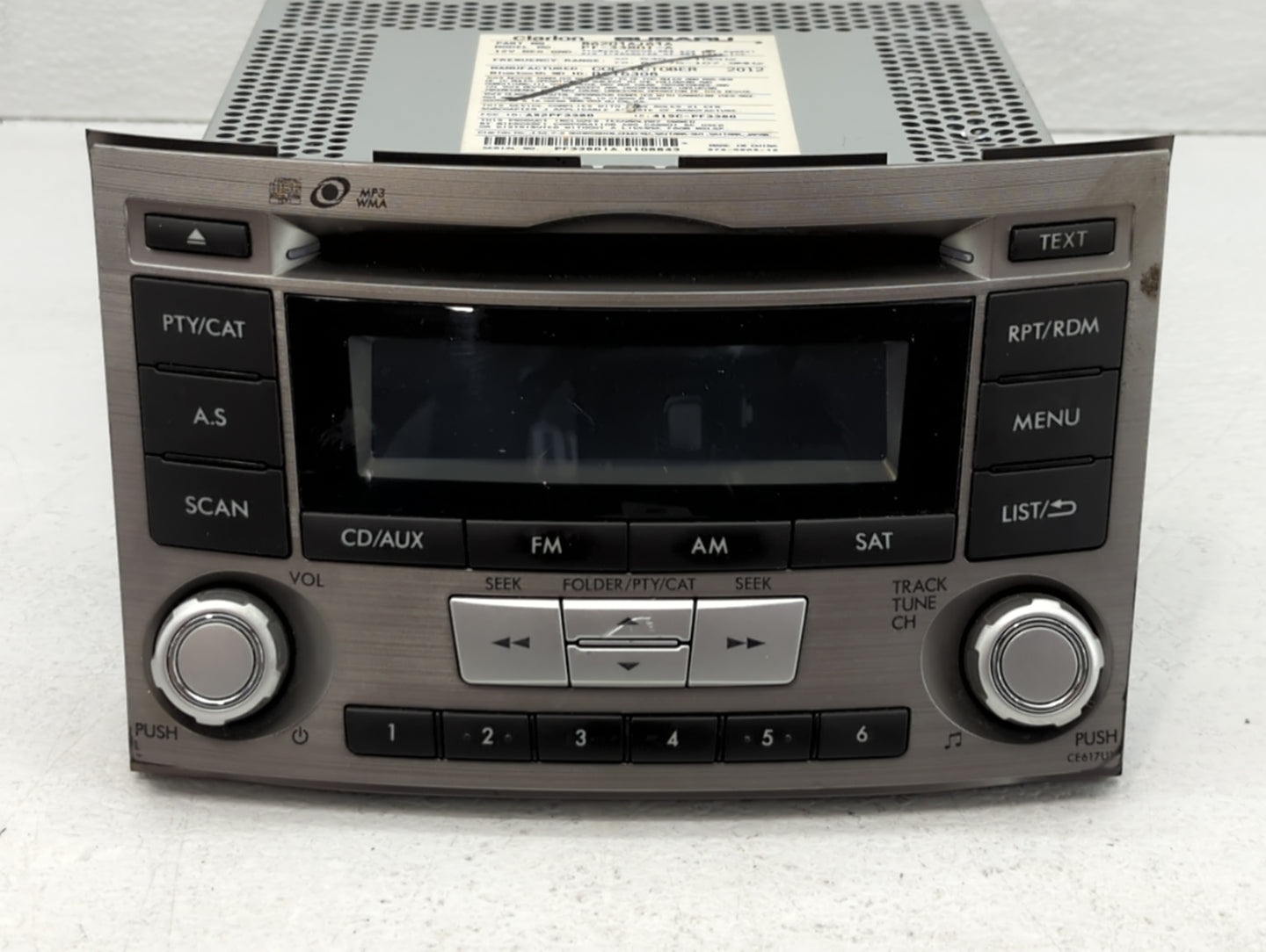 2012-2014 Subaru Legacy Am Fm Cd Player Radio Receiver - Oemusedautoparts1.com