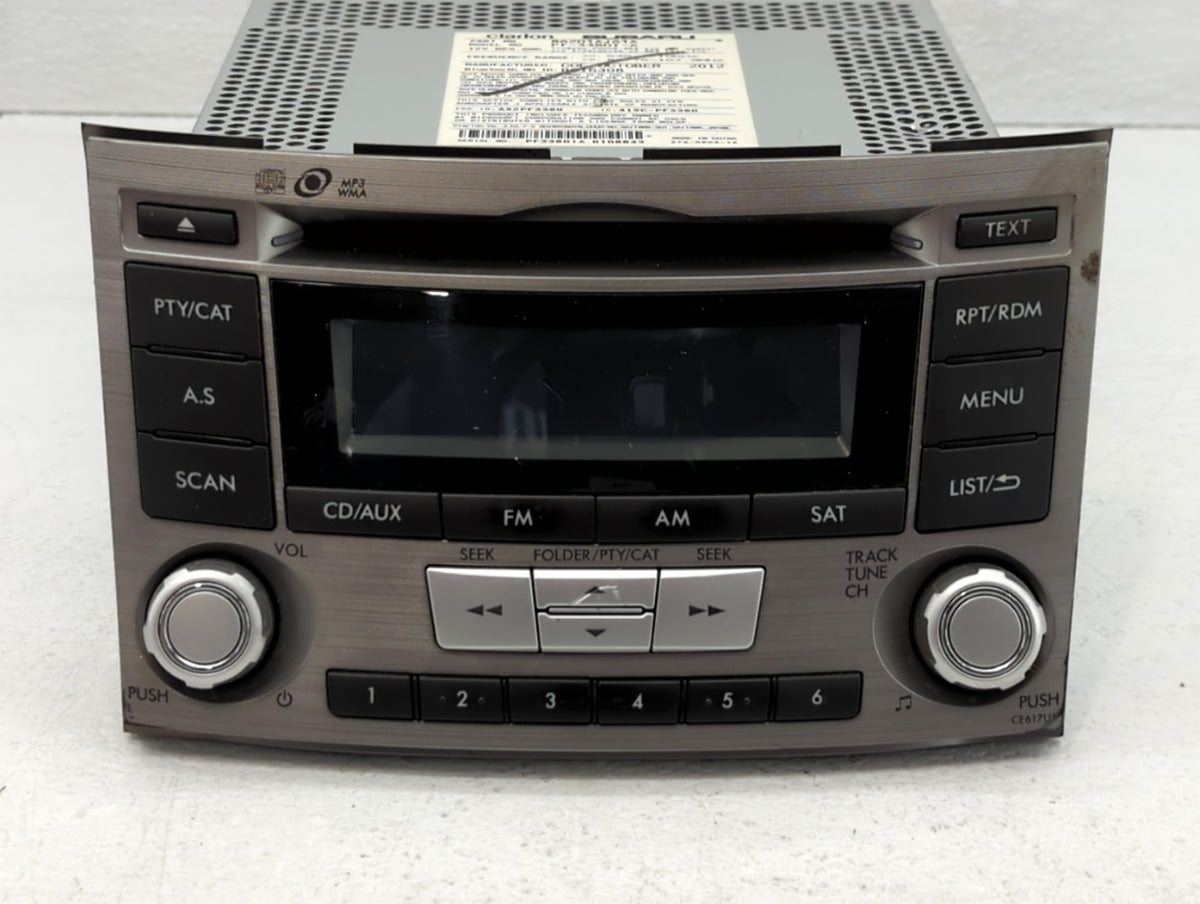 2012-2014 Subaru Legacy Am Fm Cd Player Radio Receiver 729665 - Oemusedautoparts1.com