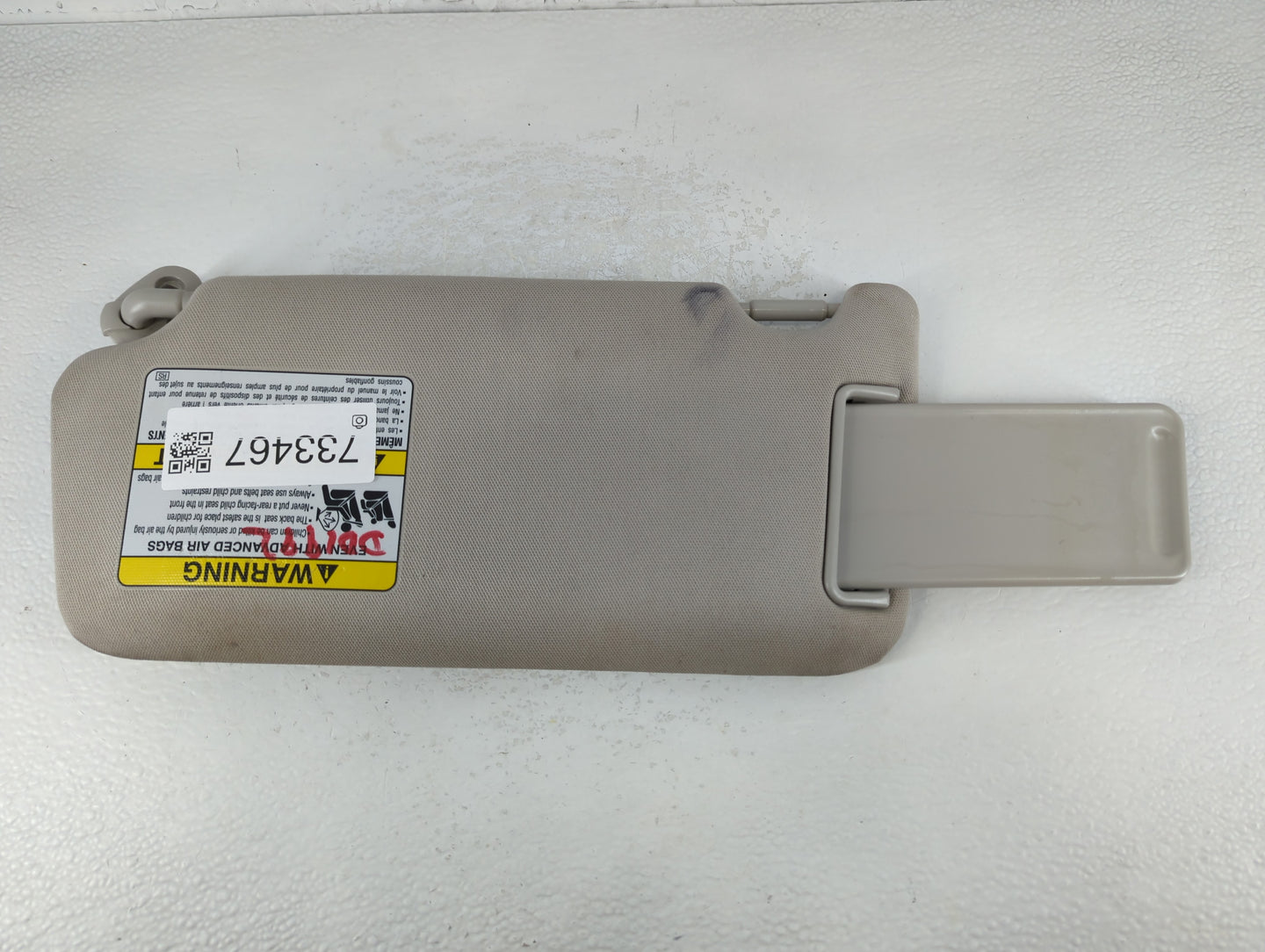 2012-2014 Subaru Legacy Sun Visor Shade Replacement Passenger Right Mirror Fits Fits 2012 2013 2014 OEM Used Auto Parts - Oe