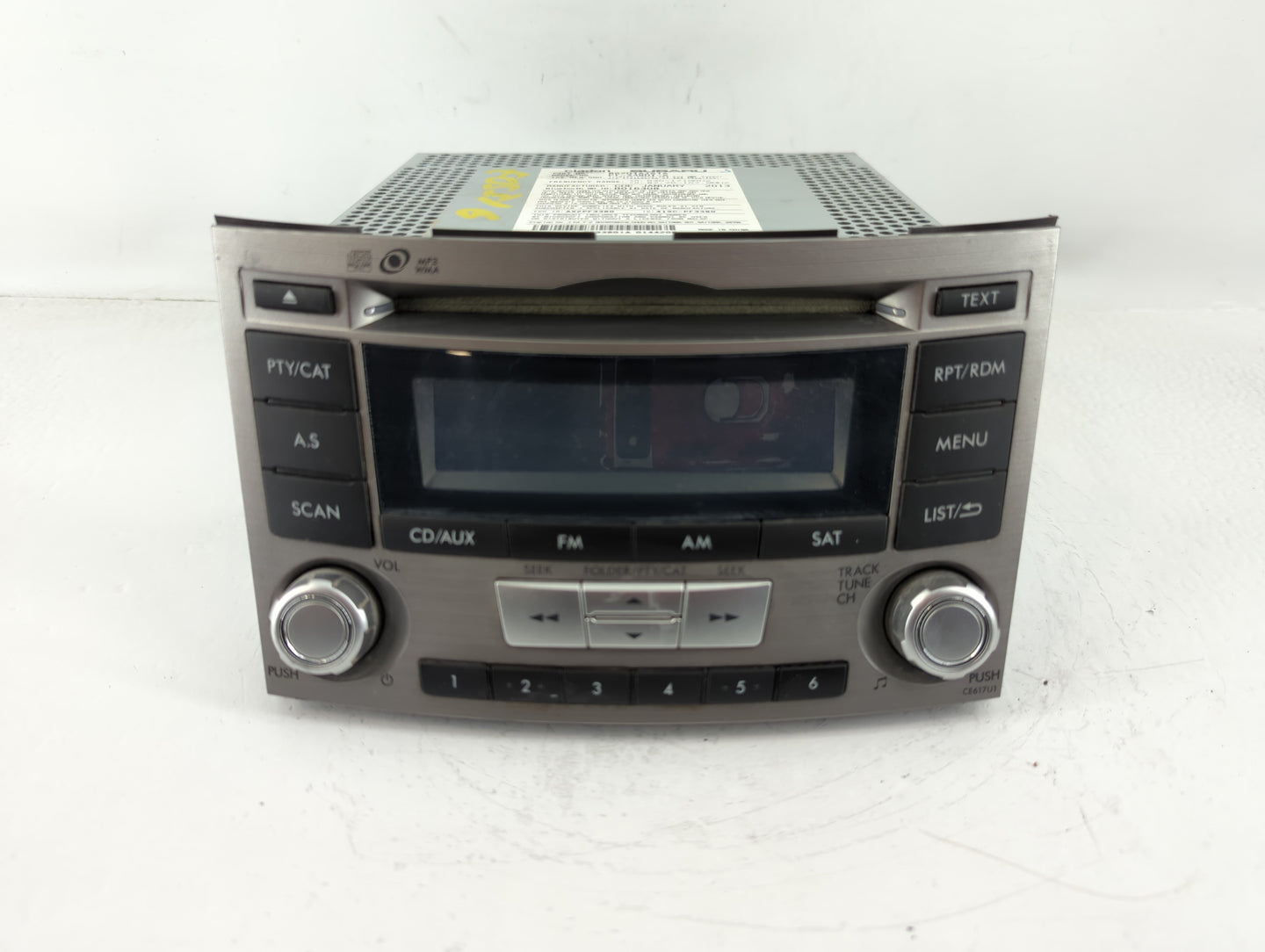 2012-2014 Subaru Legacy Radio AM FM Cd Player Receiver Replacement P/N:86201AJ61A Fits Fits 2012 2013 2014 OEM Used Auto Par