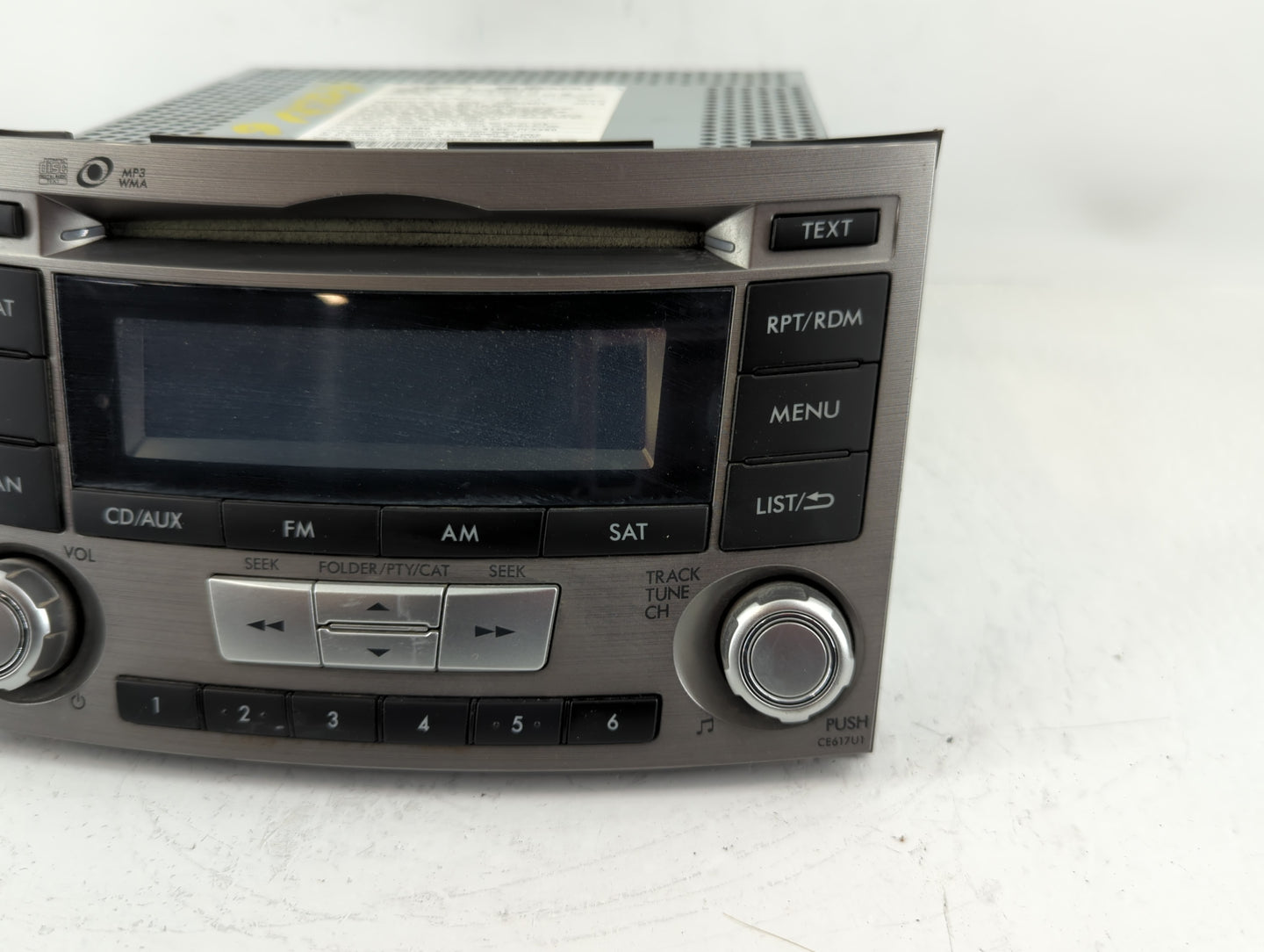 2012-2014 Subaru Legacy Radio AM FM Cd Player Receiver Replacement P/N:86201AJ61A Fits Fits 2012 2013 2014 OEM Used Auto Par