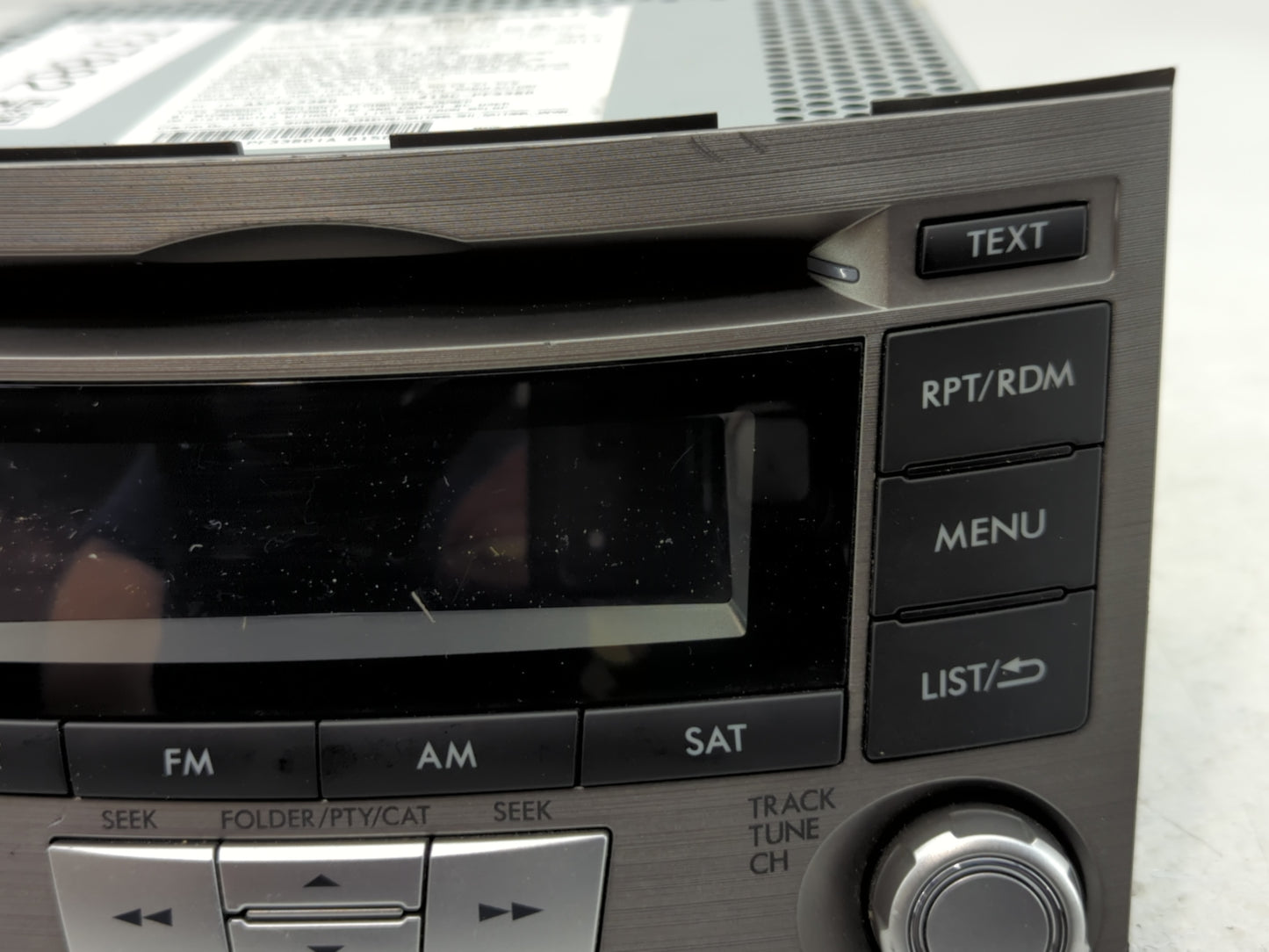 2012-2014 Subaru Legacy Radio AM FM Cd Player Receiver Replacement P/N:86201AJ61A Fits Fits 2012 2013 2014 OEM Used Auto Par