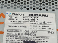 2012-2014 Subaru Legacy Radio AM FM Cd Player Receiver Replacement P/N:86201AJ61A Fits Fits 2012 2013 2014 OEM Used Auto Par