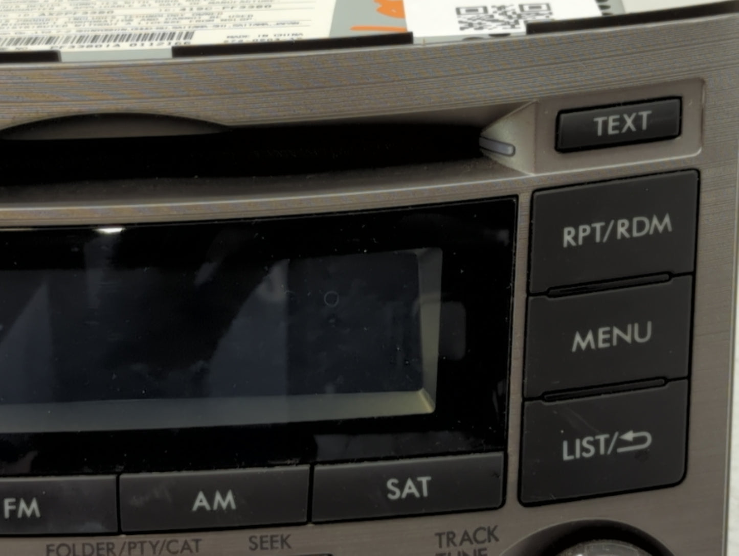 2012-2014 Subaru Legacy Am Fm Cd Player Radio Receiver - Oemusedautoparts1.com