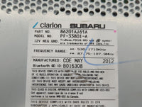 2012-2014 Subaru Legacy Am Fm Cd Player Radio Receiver 751549 - Oemusedautoparts1.com