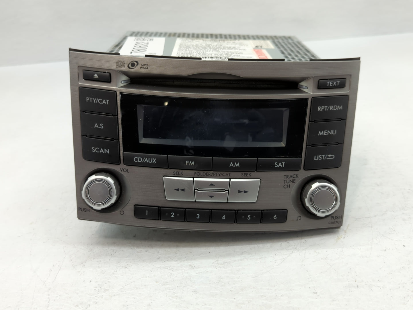 2012-2014 Subaru Legacy Radio AM FM Cd Player Receiver Replacement P/N:86201AJ61A Fits Fits 2012 2013 2014 OEM Used Auto Par