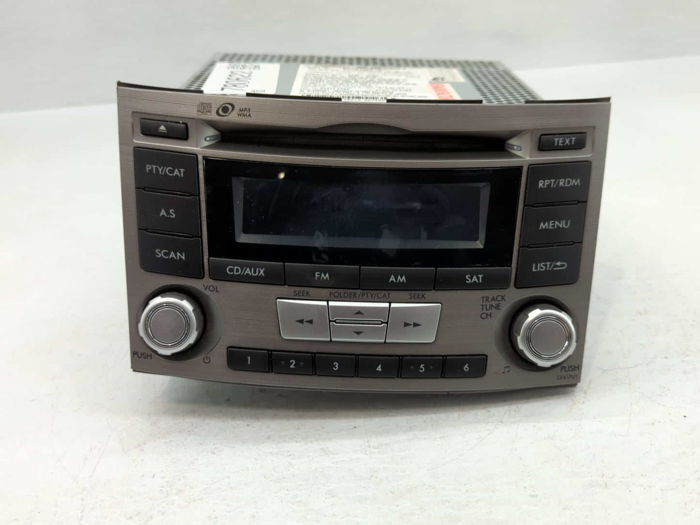 2012-2014 Subaru Legacy Radio AM FM Cd Player Receiver Replacement P/N:86201AJ61A Fits Fits 2012 2013 2014 OEM Used Auto Par