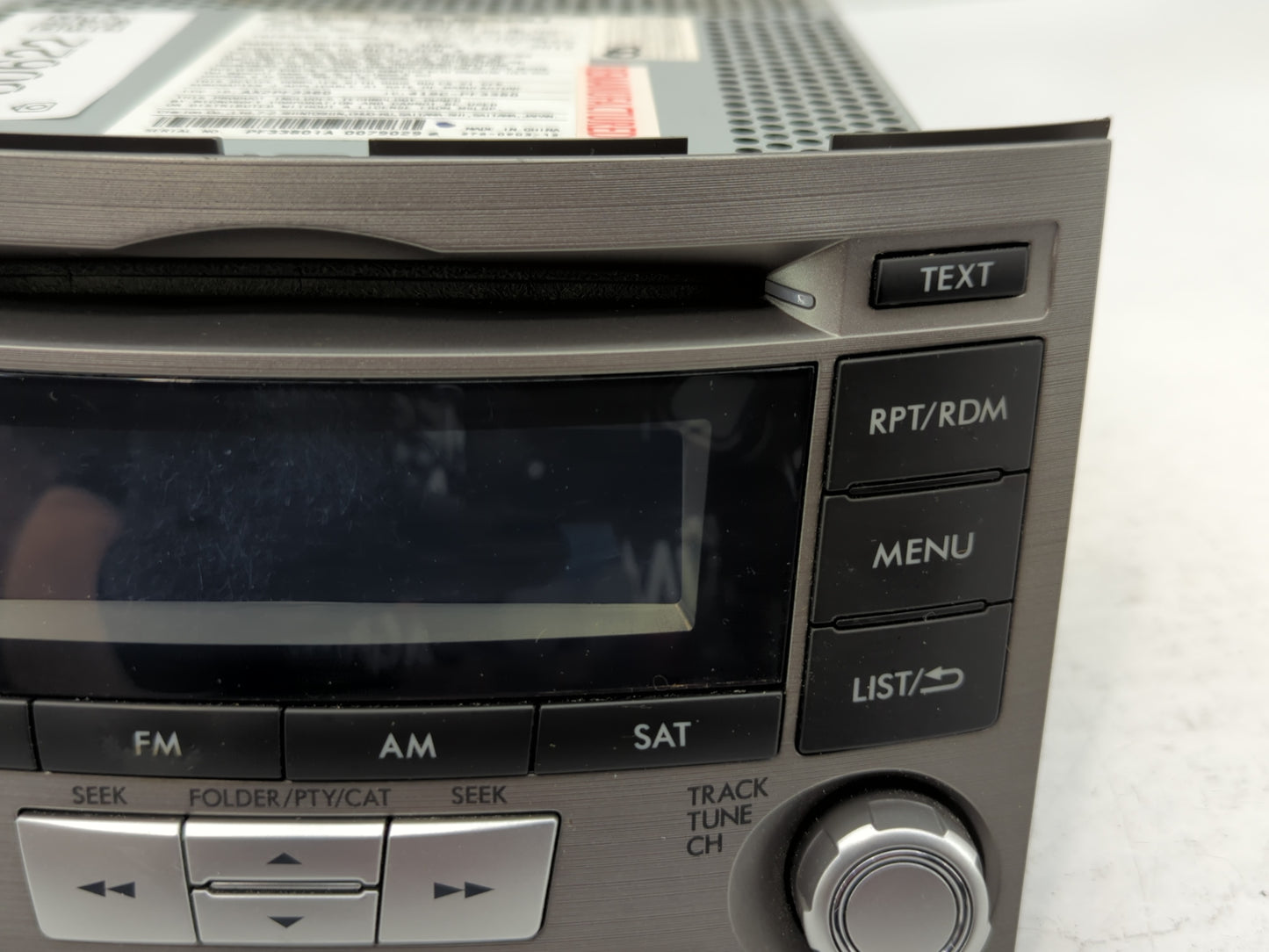 2012-2014 Subaru Legacy Radio AM FM Cd Player Receiver Replacement P/N:86201AJ61A Fits Fits 2012 2013 2014 OEM Used Auto Par