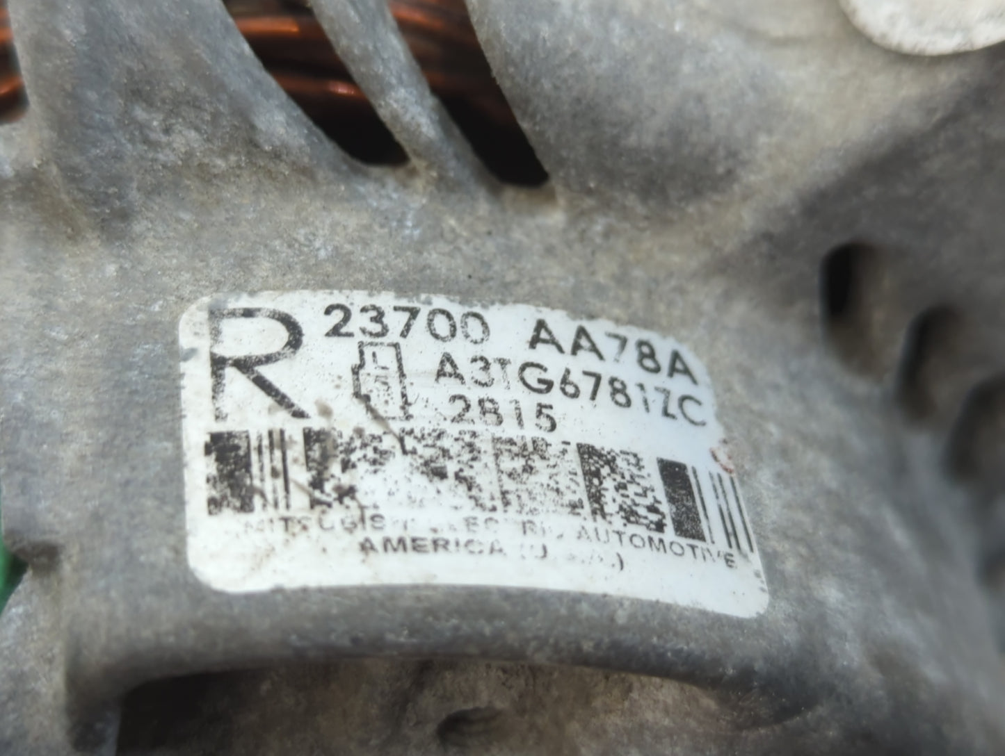 2013-2014 Subaru Legacy Alternator Replacement Generator Charging Assembly Engine OEM P/N:A3TG6781ZC 23700 AA78A Fits OEM Us