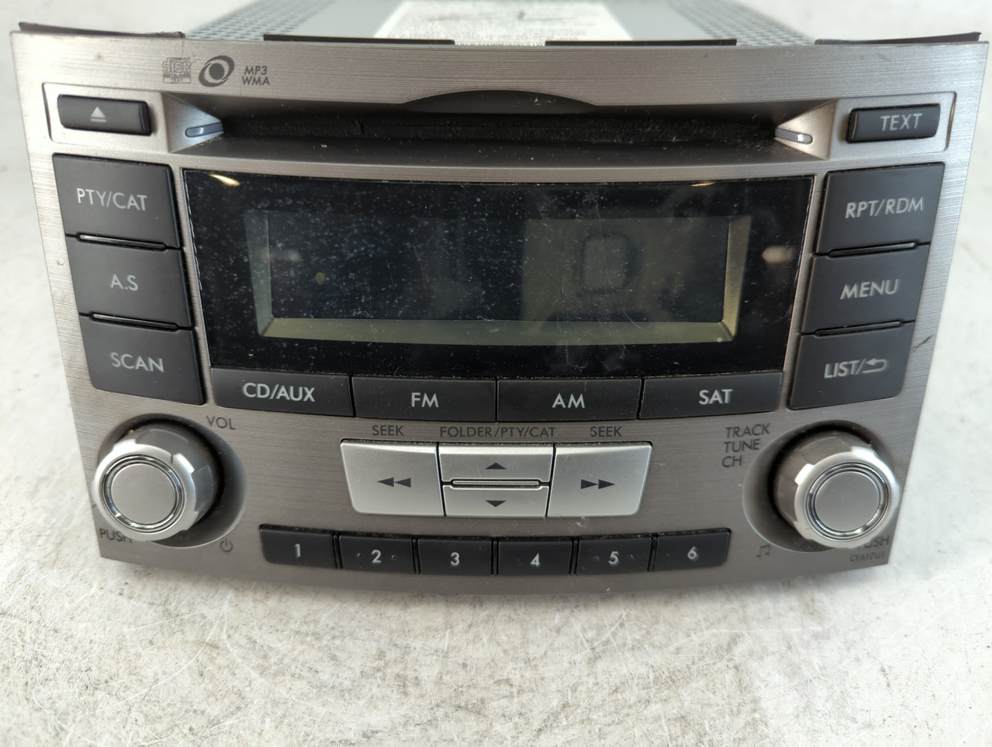 2012-2014 Subaru Legacy Radio AM FM Cd Player Receiver Replacement P/N:86201AJ61A Fits Fits 2012 2013 2014 OEM Used Auto Par