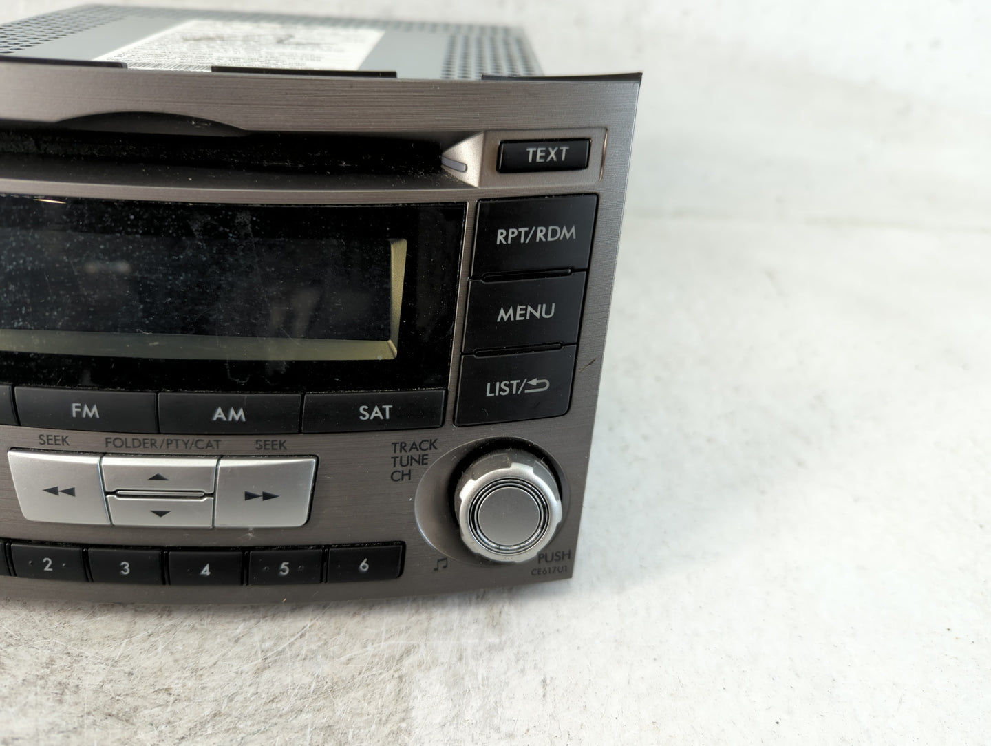2012-2014 Subaru Legacy Radio AM FM Cd Player Receiver Replacement P/N:86201AJ61A Fits Fits 2012 2013 2014 OEM Used Auto Par