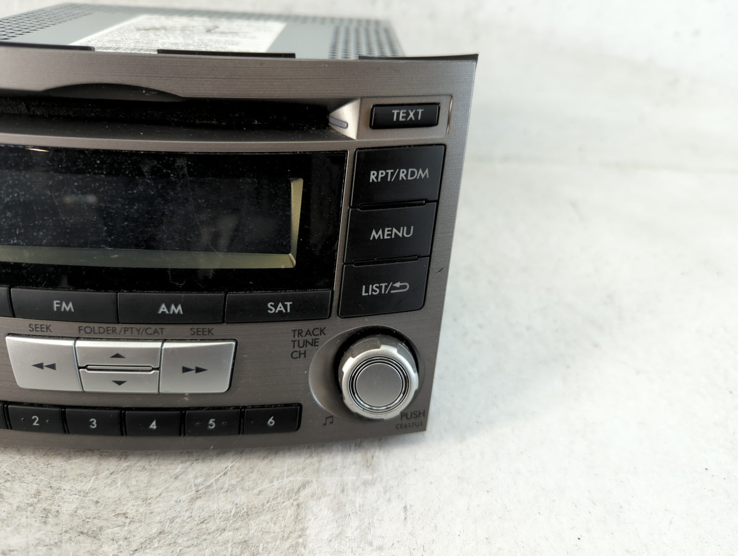 2012-2014 Subaru Legacy Radio AM FM Cd Player Receiver Replacement P/N:86201AJ61A Fits Fits 2012 2013 2014 OEM Used Auto Par