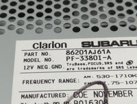 2012-2014 Subaru Legacy Radio AM FM Cd Player Receiver Replacement P/N:86201AJ61A Fits Fits 2012 2013 2014 OEM Used Auto Par