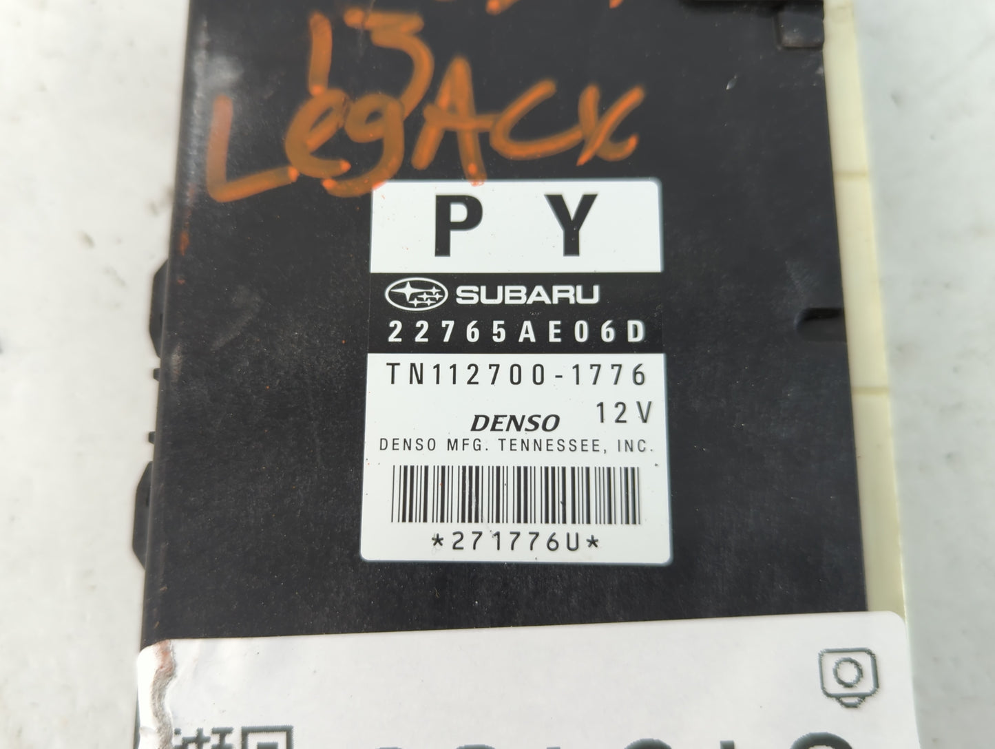 2013-2014 Subaru Legacy PCM Engine Control Computer ECU ECM PCU OEM P/N:TN112700-1776 22765AE06D Fits Fits 2013 2014 OEM Use