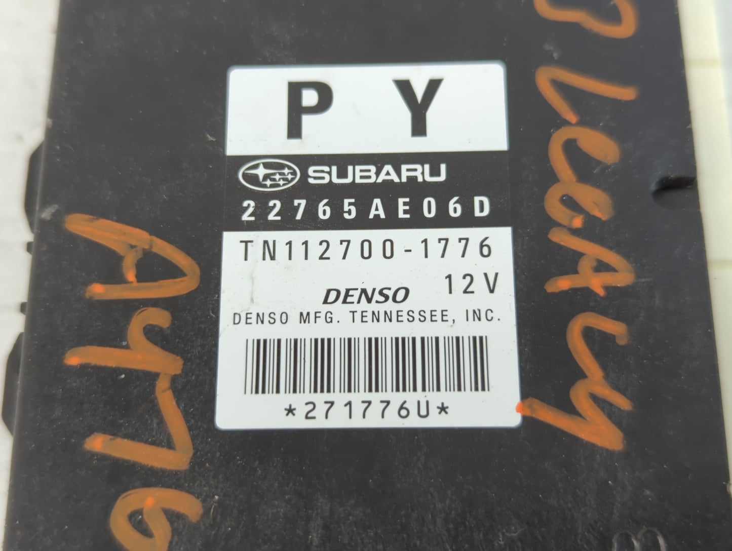 2013-2014 Subaru Legacy PCM Engine Control Computer ECU ECM PCU OEM P/N:TN112700-1776 22765AE06D Fits Fits 2013 2014 OEM Use