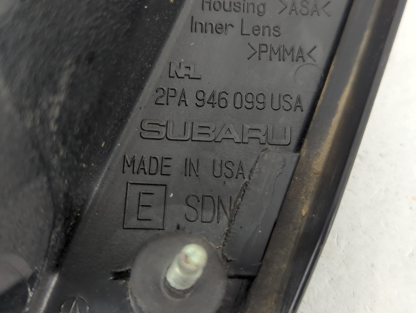 2010-2014 Subaru Legacy Tail Light Assembly Driver Left OEM P/N:2PA 946 099 Fits Fits 2010 2011 2012 2013 2014 OEM Used Auto