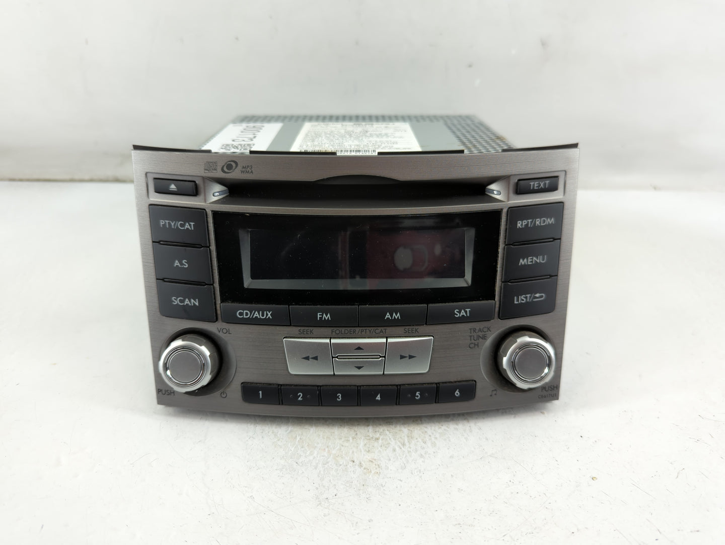 2012-2014 Subaru Legacy Radio AM FM Cd Player Receiver Replacement P/N:86201AJ61A Fits Fits 2012 2013 2014 OEM Used Auto Par