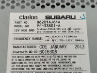 2012-2014 Subaru Legacy Radio AM FM Cd Player Receiver Replacement P/N:86201AJ61A Fits Fits 2012 2013 2014 OEM Used Auto Par